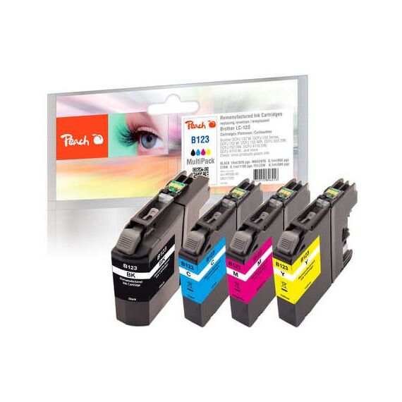Peach Spar Pack Tintenpatronen kompatibel zu LC-123