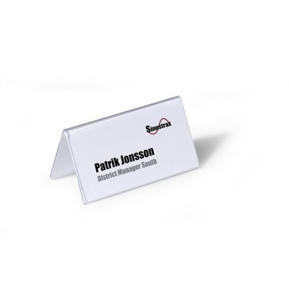 Durable 805119 Nicht-metallisches Namensschild Transparent PVC, 2 image