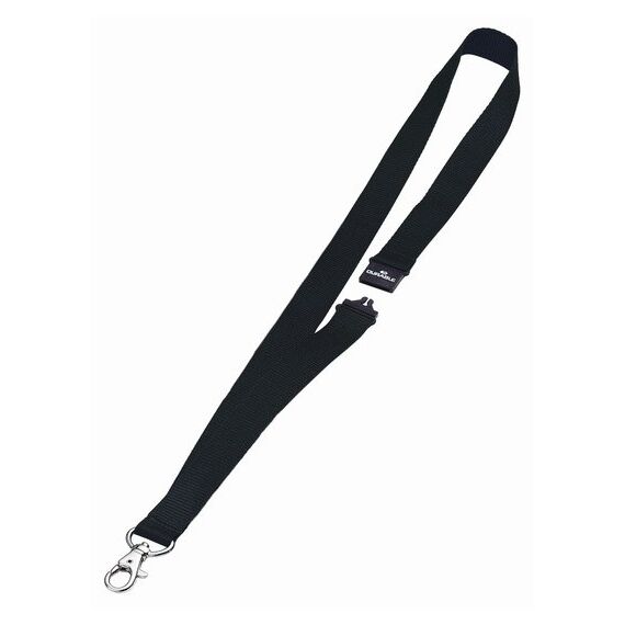 Durable Textilband 20 mit Sicherheitsverschluss Schwarz