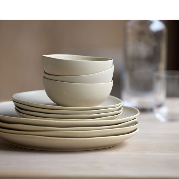 Villa Collection 34389 Teller Essteller Rund Steingut Beige 1 Stück(e), 12 image