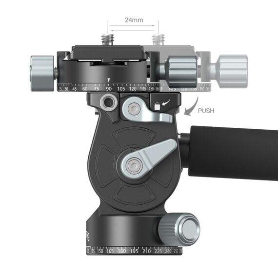 SmallRig Lightweight Fluid Video Head Stativaufsatz Schwarz Aluminium 1/4" Flüssigkeit, 2 image