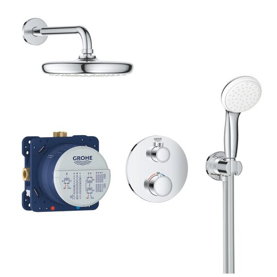 GROHE 34727000 Duschsystem 2 Kopf/Köpfe Wand Chrom