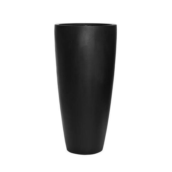 Pottery Pots Dax XL Drinnen/Draußen Topfpflanzer Freistehend Fiberstone Schwarz