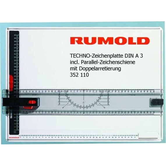 Rumold 352110 Zeichenbrett A3 (297x420 mm) Schwarz, Transparent