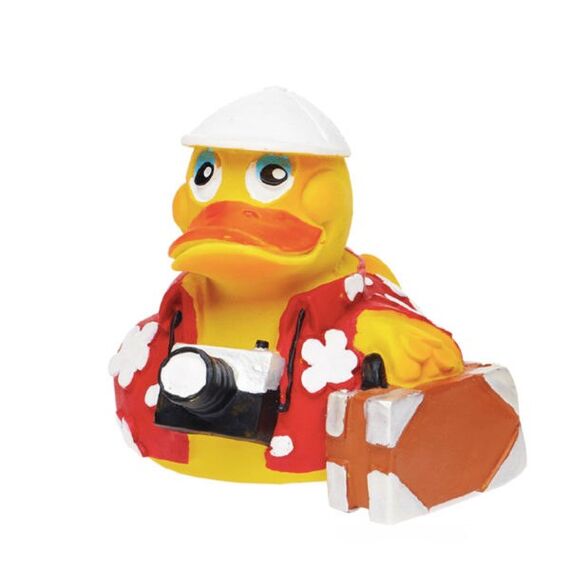 Lanco 843 Badeente aus Gummi Mehrfarbig
