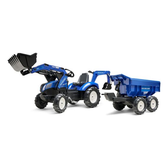 Falk New Holland Traktor + Anh. XXL Aufsitztraktor