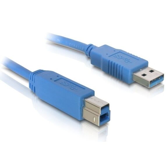 DeLOCK Cable USB3.0 A-B male/male 1m USB Kabel USB A USB B 5 Gbit/s Blau