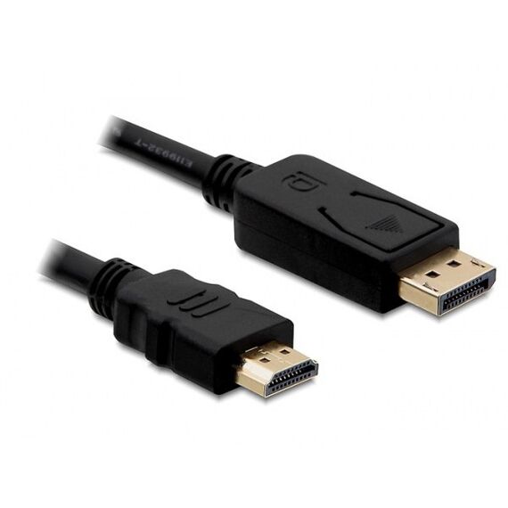 DeLOCK Displayport/HDMI, 1m HDMI Typ A (Standard) Schwarz