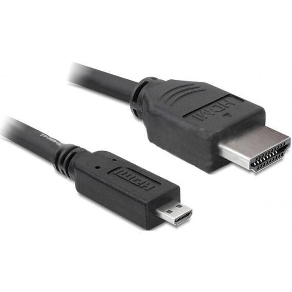 DeLOCK 3m HDMI HDMI-Kabel HDMI Typ A (Standard) HDMI Typ D (Mikrofon) Schwarz