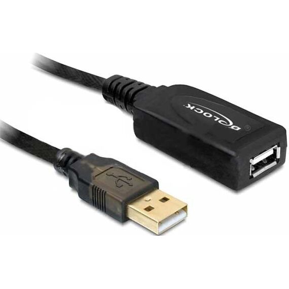 DeLOCK 15m USB 2.0 USB Kabel Schwarz