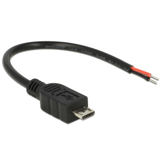 DeLOCK 82697 USB Kabel USB 2.0 0,1 m Micro-USB B 0,48 Gbit/s Schwarz