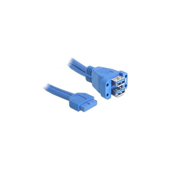 DeLOCK 82942 USB Kabel USB 3.2 Gen 1 (3.1 Gen 1) 0,45 m 5 Gbit/s Blau