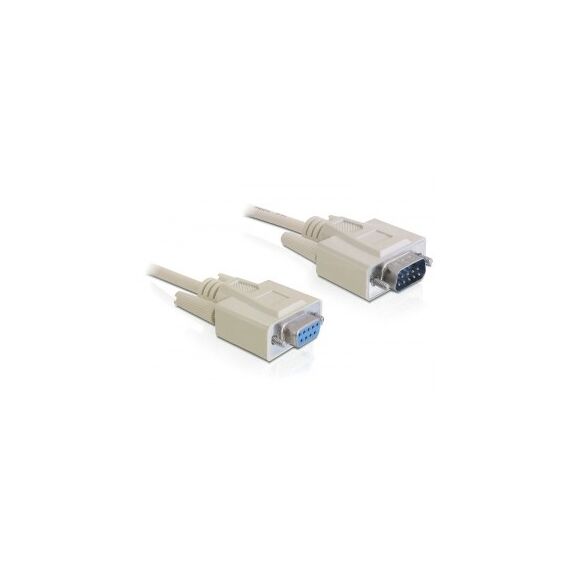 DeLOCK RS-232, 1m Serien-Kabel Beige DB-9