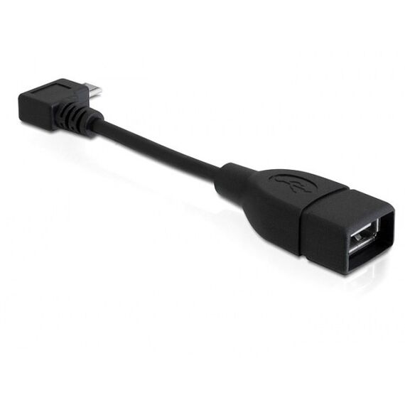 DeLOCK 83104 USB Kabel USB 2.0 0,11 m Micro-USB B USB A 0,48 Gbit/s Schwarz