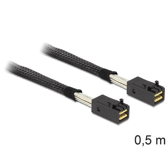 DeLOCK 0.5m, Mini SAS HD x 4 SFF 8643 0,5 m Schwarz