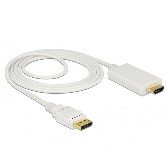 DeLOCK 83818 Videokabel-Adapter 2 m DisplayPort HDMI Weiß
