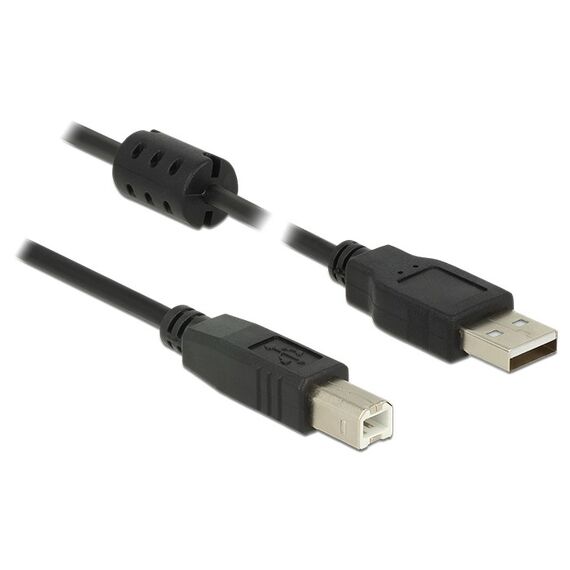 DeLOCK 3m, USB 2.0-A/USB 2.0-B USB Kabel USB A USB B 0,48 Gbit/s Schwarz, Farbe: Schwarz, Länge: 3 m