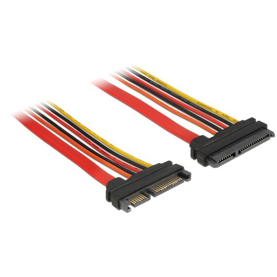 DeLOCK 84919 SATA-Kabel 0,3 m SATA 22-pin Schwarz, Orange, Rot, Gelb, Farbe: Schwarz, Orange, Rot, Gelb, Länge: 0,3 m