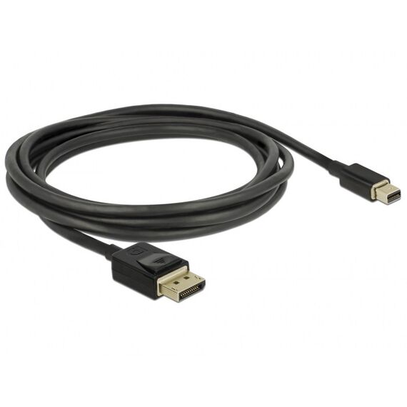 DeLOCK 84928 DisplayPort-Kabel 2 m Mini DisplayPort Schwarz, Farbe: Schwarz, Länge: 2 m