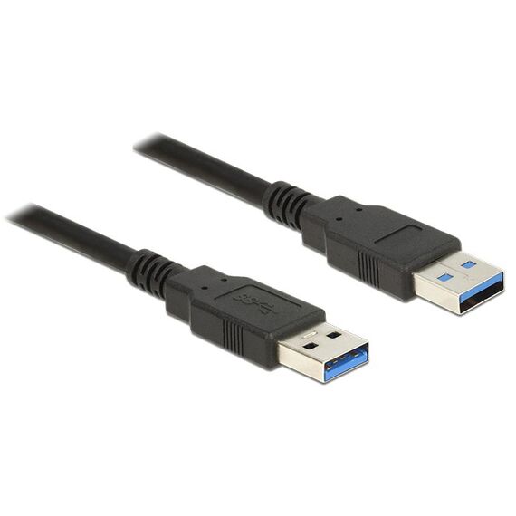 DeLOCK 85061 USB Kabel USB 3.2 Gen 1 (3.1 Gen 1) 1,5 m USB A 5 Gbit/s Schwarz, Farbe: Schwarz, Länge: 1,5 m