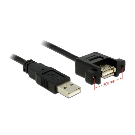 DeLOCK 1m 2xUSB2.0-A USB Kabel USB 2.0 USB A 0,48 Gbit/s Schwarz