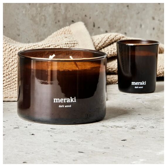 Meraki Home 366650305 Wachskerze Zylinder Holz Bernstein 1 Stück(e), 2 image