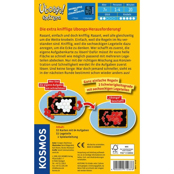 Kosmos Ubongo Extrem: Mitbringspiel extrem knifflig
