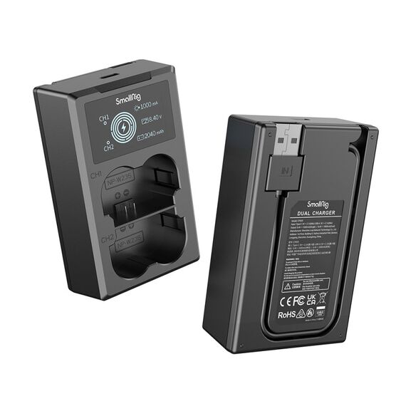 SmallRig 3822 Akkuladegerät Batterie für Digitalkamera USB, 2 image