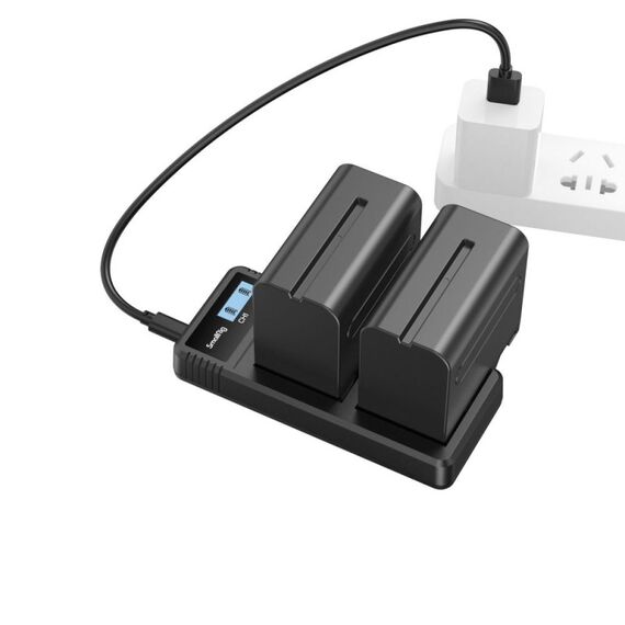 SmallRig 3823 Akkuladegerät Batterie für Digitalkamera AC, 4 image