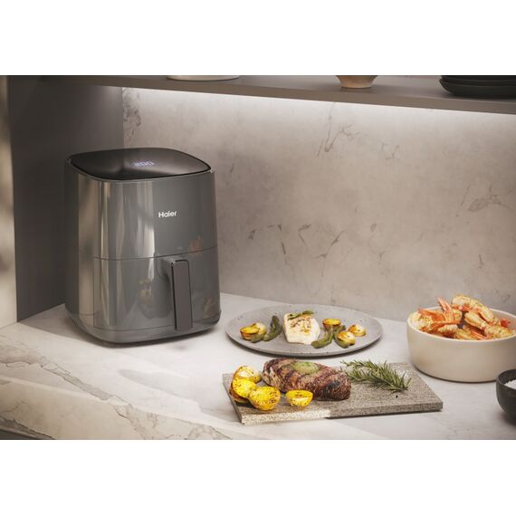 Haier I-Master Series 5 HAF5P 021 Einzelbild 5 l 1500 W Heißluftfritteuse Grau, 5 image