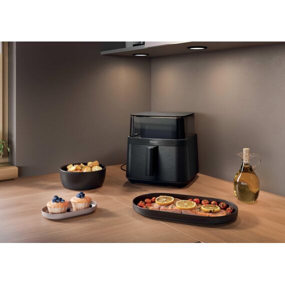 Haier HAF3AFW 021 Einzelbild 7 l Eigenständig 1600 W Heißluftfritteuse Schwarz, 12 image
