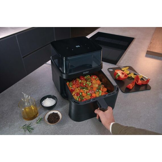 Haier HAF3AFW 021 Einzelbild 7 l Eigenständig 1600 W Heißluftfritteuse Schwarz, 7 image
