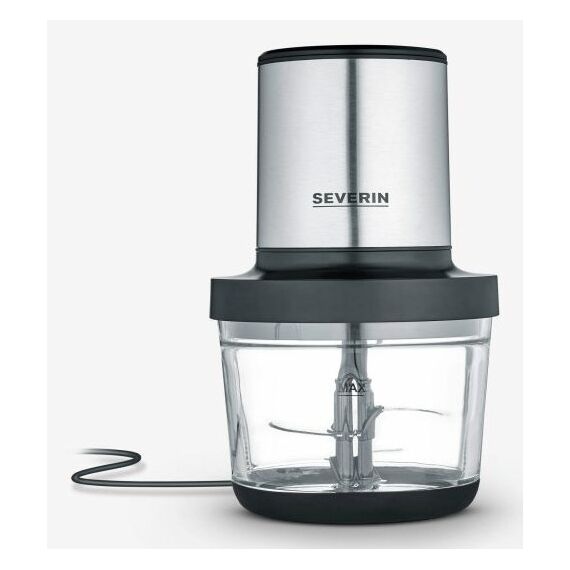 Severin KM 3867 Elektrischer Essenszerkleinerer 1 l 400 W Schwarz, Silber, Transparent