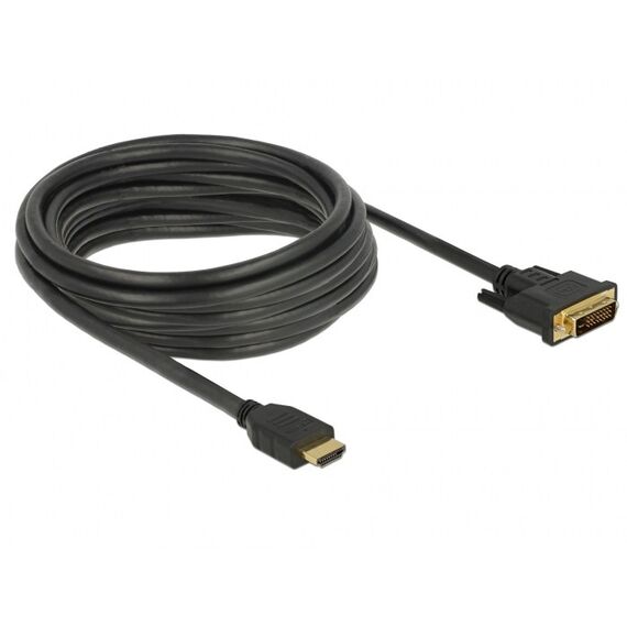 DeLOCK 85656 Videokabel-Adapter 5 m HDMI Typ A (Standard) DVI Schwarz