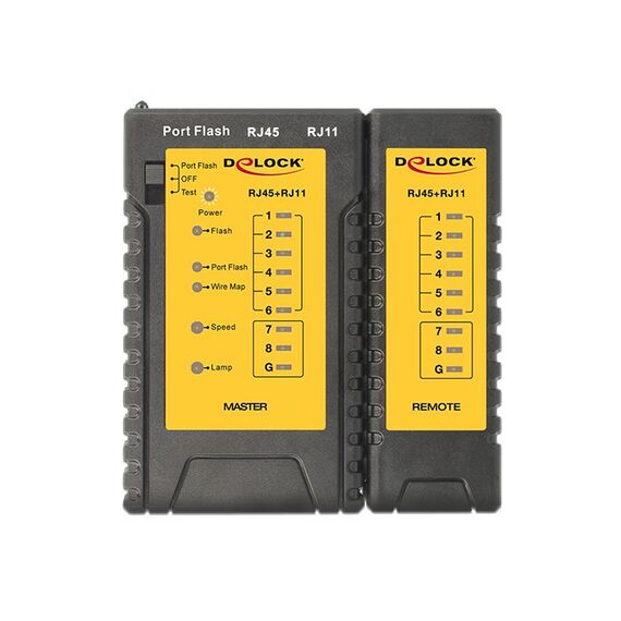 DeLOCK 86407 Netzwerkkabel-Tester Verdrilltes Doppelkabelprüfgerät Schwarz, 2 image