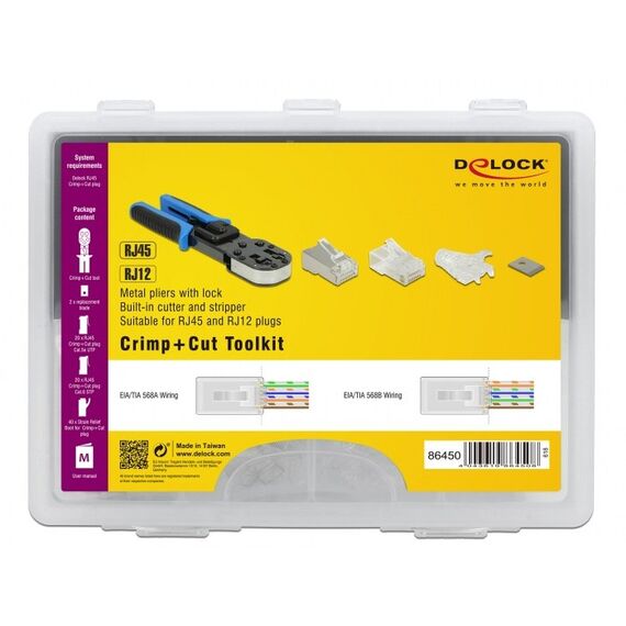 DeLOCK 86450 Kabel-Crimper Werkzeugsatz Schwarz, Blau, 3 image