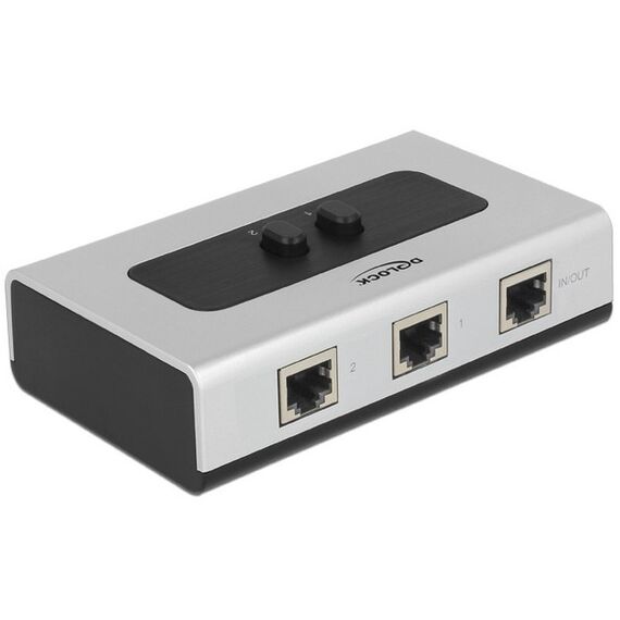 DeLOCK 87673 Schnittstellen-Hub 1000 Mbit/s Schwarz, Grau