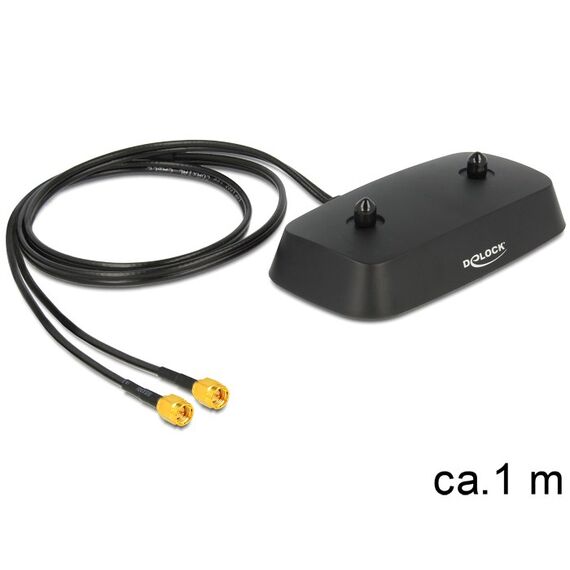 DeLOCK 88739 Koaxialkabel 1 m 2xSMA Schwarz