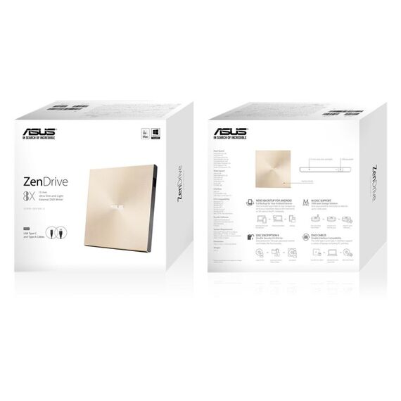 ASUS ZenDrive U9M Optisches Laufwerk DVD±RW Gold, Farbe: Gold, 4 image