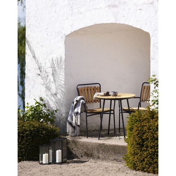 House Nordic 3960926 Überwurfdecke 130 x 170 cm Polyester, Wolle Grau, Weiß, 2 image
