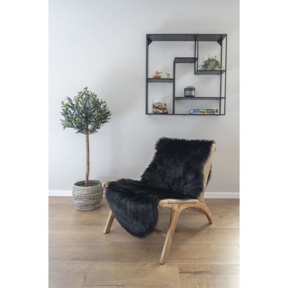 House Nordic 3981211 Überwurfdecke 60 x 180 cm Polyester Schwarz