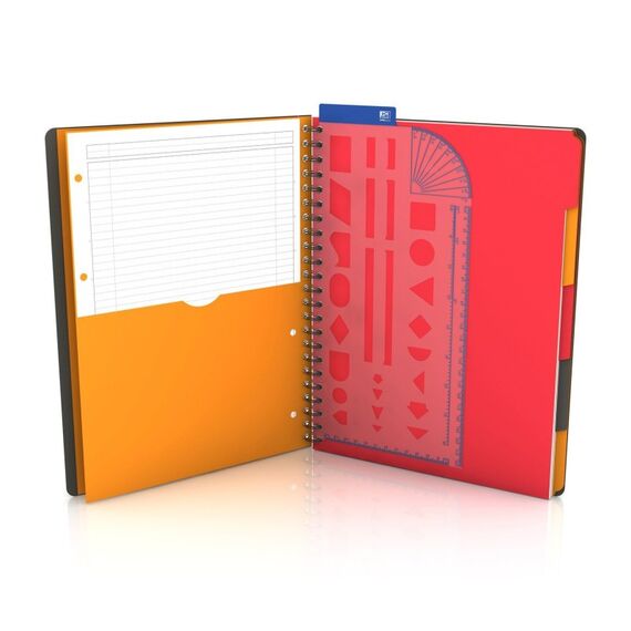 Oxford 400010756 Notizbuch A4 80 Blätter Mehrfarbig