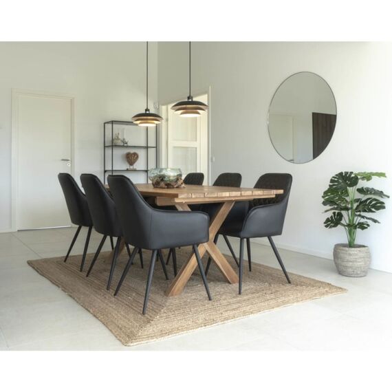 House Nordic Jersey Wandspiegel Rund Schwarz, 3 image