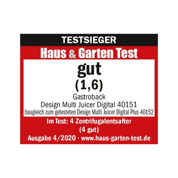 Gastroback Design Digital Langsamer Entsafter 1300 W Schwarz, Edelstahl, 6 image