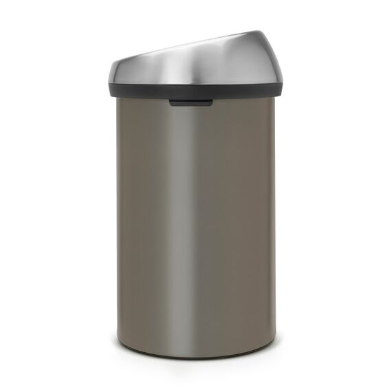 Brabantia 402463 Mülleimer 60 l Rund Metall, Kunststoff Silber