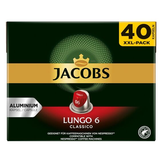 Jacobs Classico Lungo 6 XXL Kaffeekapsel 40 Stück(e)