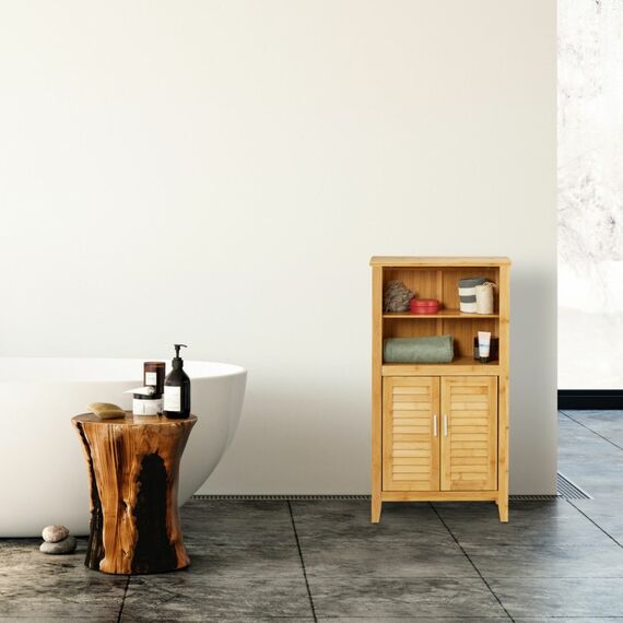 Relaxdays 10019202 Badezimmer-Möbel-Set