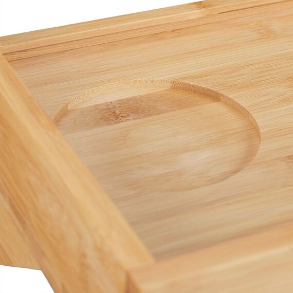 Relaxdays Bettablage Bambus mit Organizer, 6 image