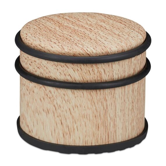 Relaxdays Türstopper Holzoptik hellbraun