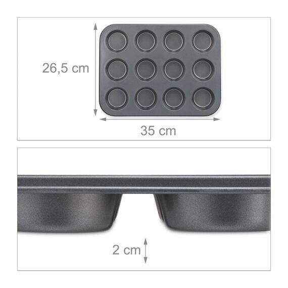 Relaxdays 10030825 Muffin mould 2 Stück(e), 7 image